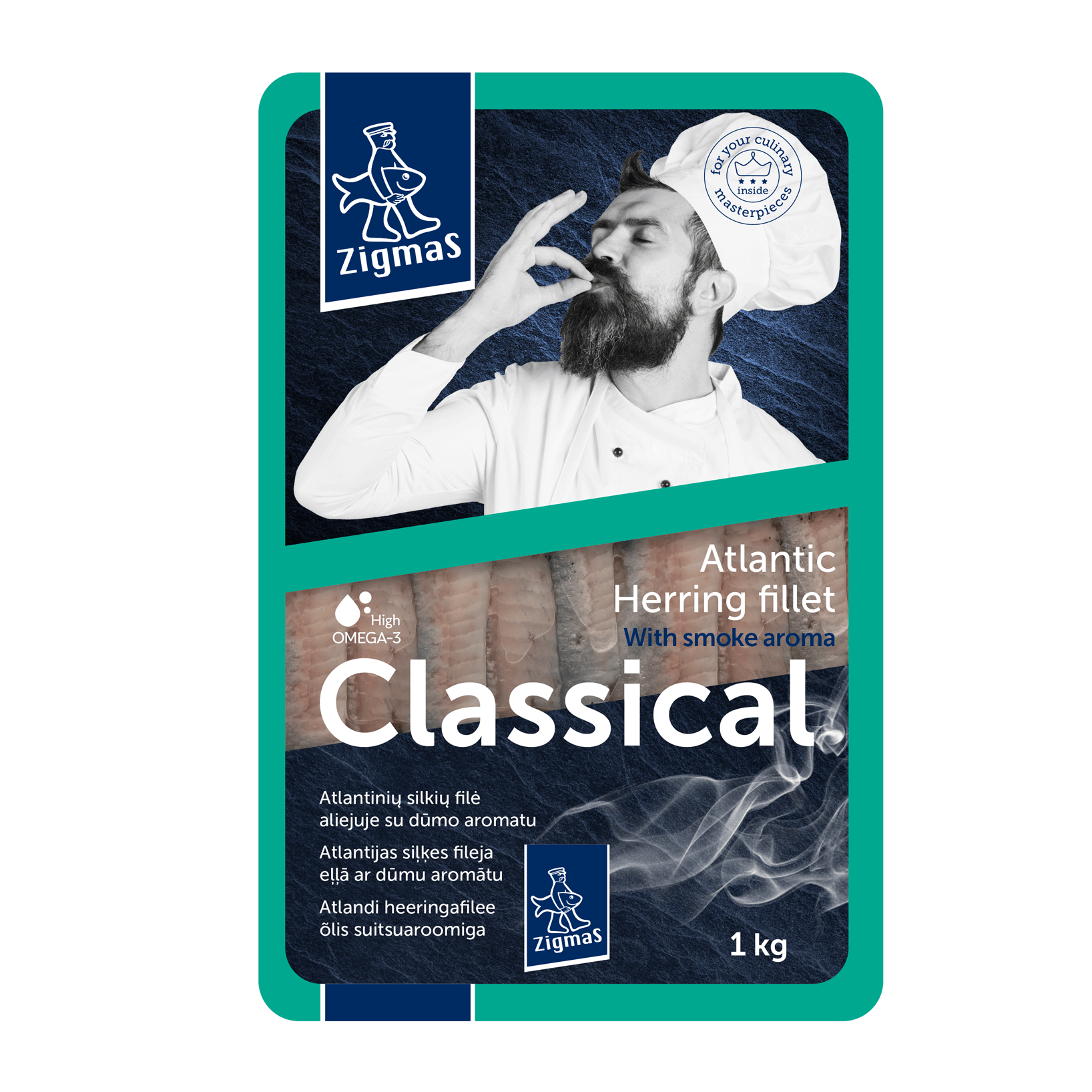 KLASIKINĖ silkių filė aliejuje, su dūmo aromatu