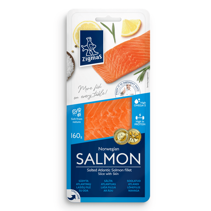 Salted salmon fillet