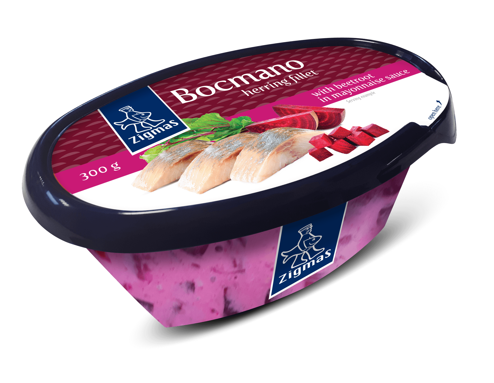 BOCMANO herring fillet with beetroot in mayonnaise sauce