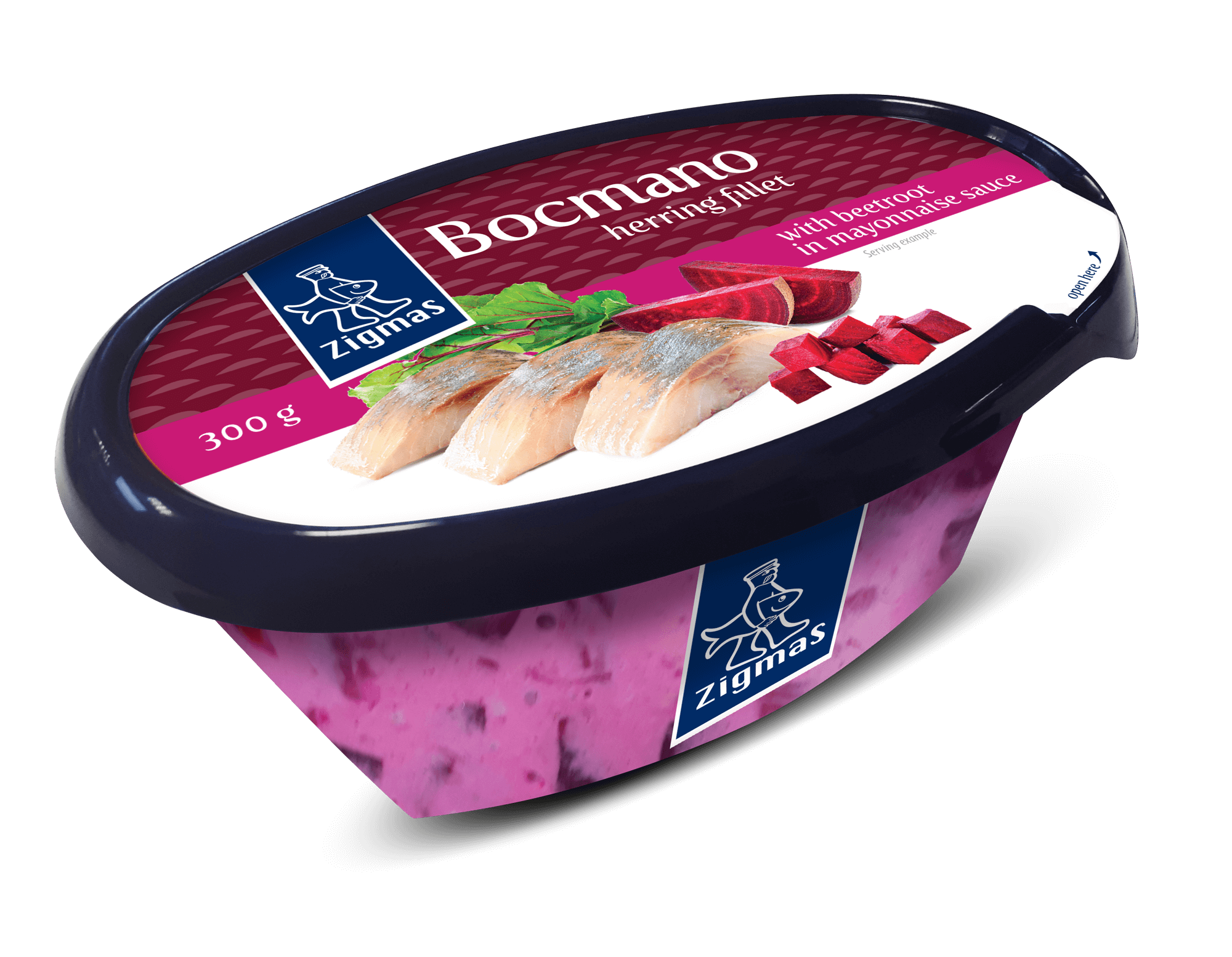 BOCMANO silkių filė su burokėliais majonezo padaže