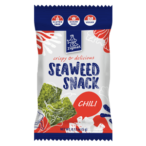 Roasted seaweed snack with chili pepper