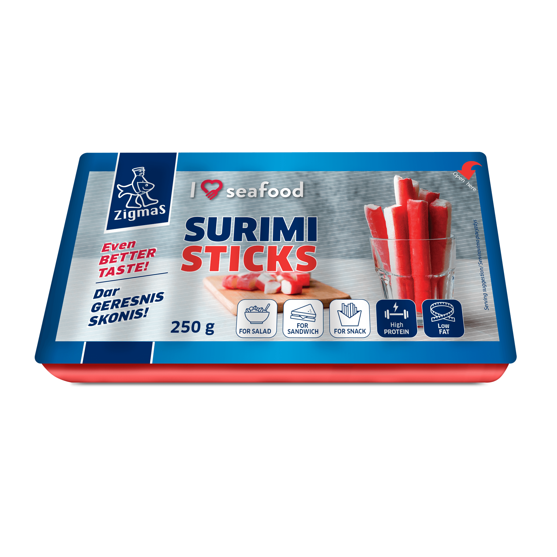 Krabų skonio surimi lazdelės