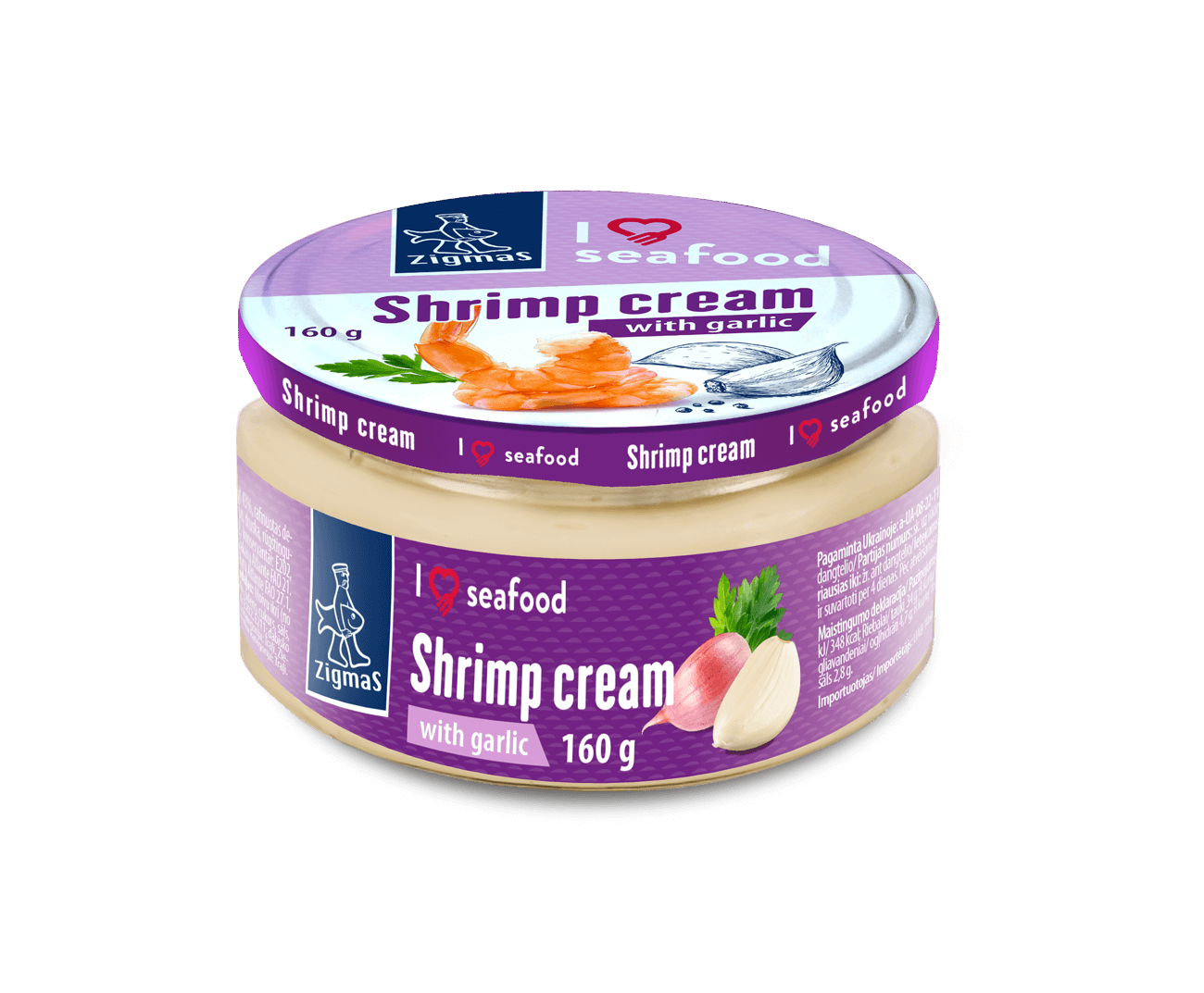 Shrimp cream with garlic