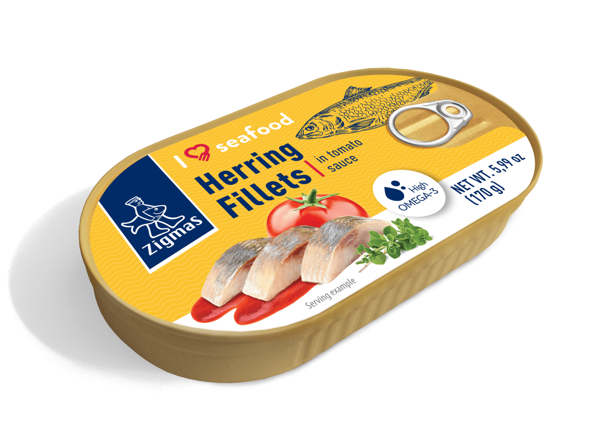 Herring fillets in tomato sauce