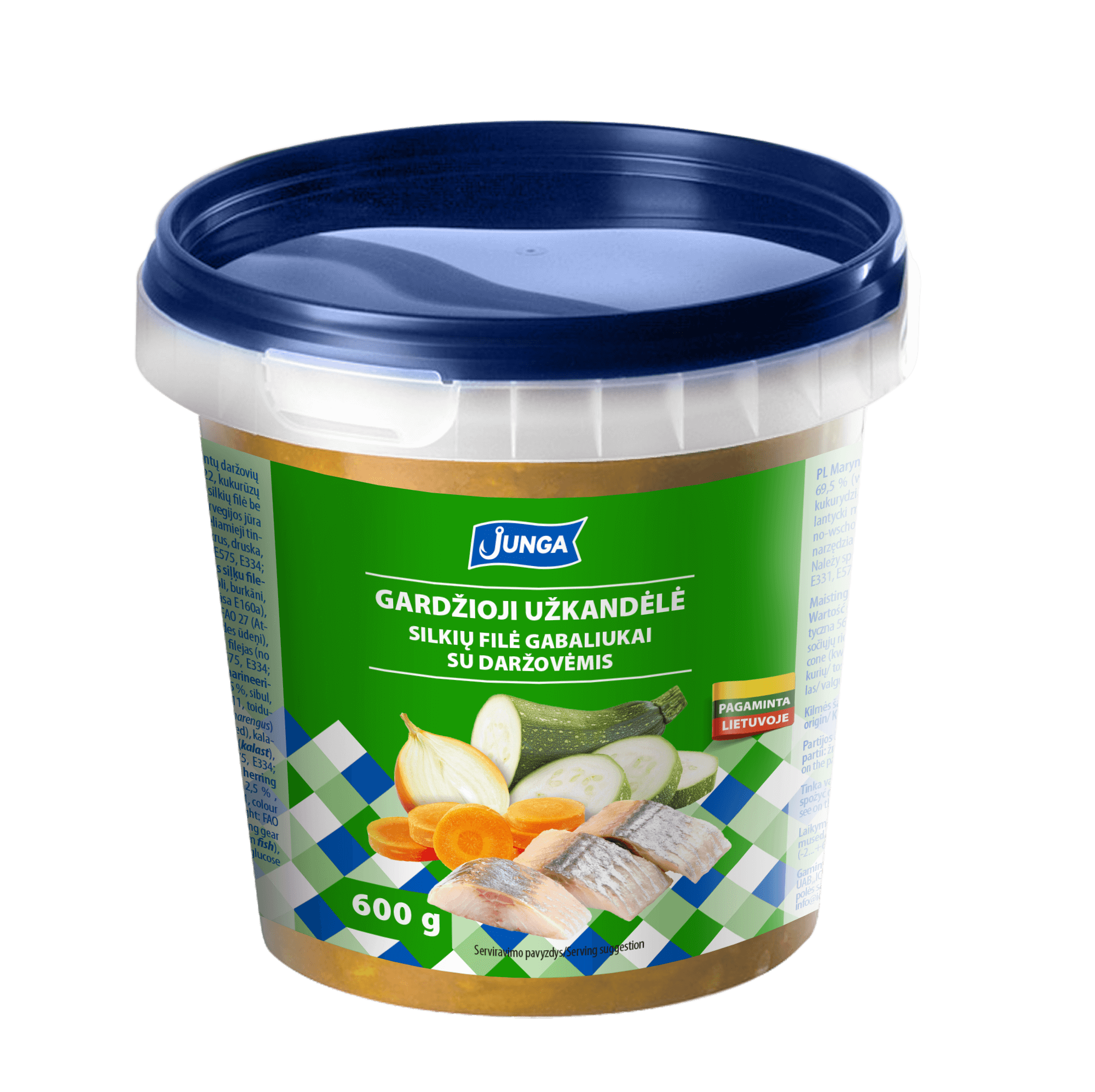 JUNGA Marinated herring fillet pieces with vegetables - Iceco Fish
