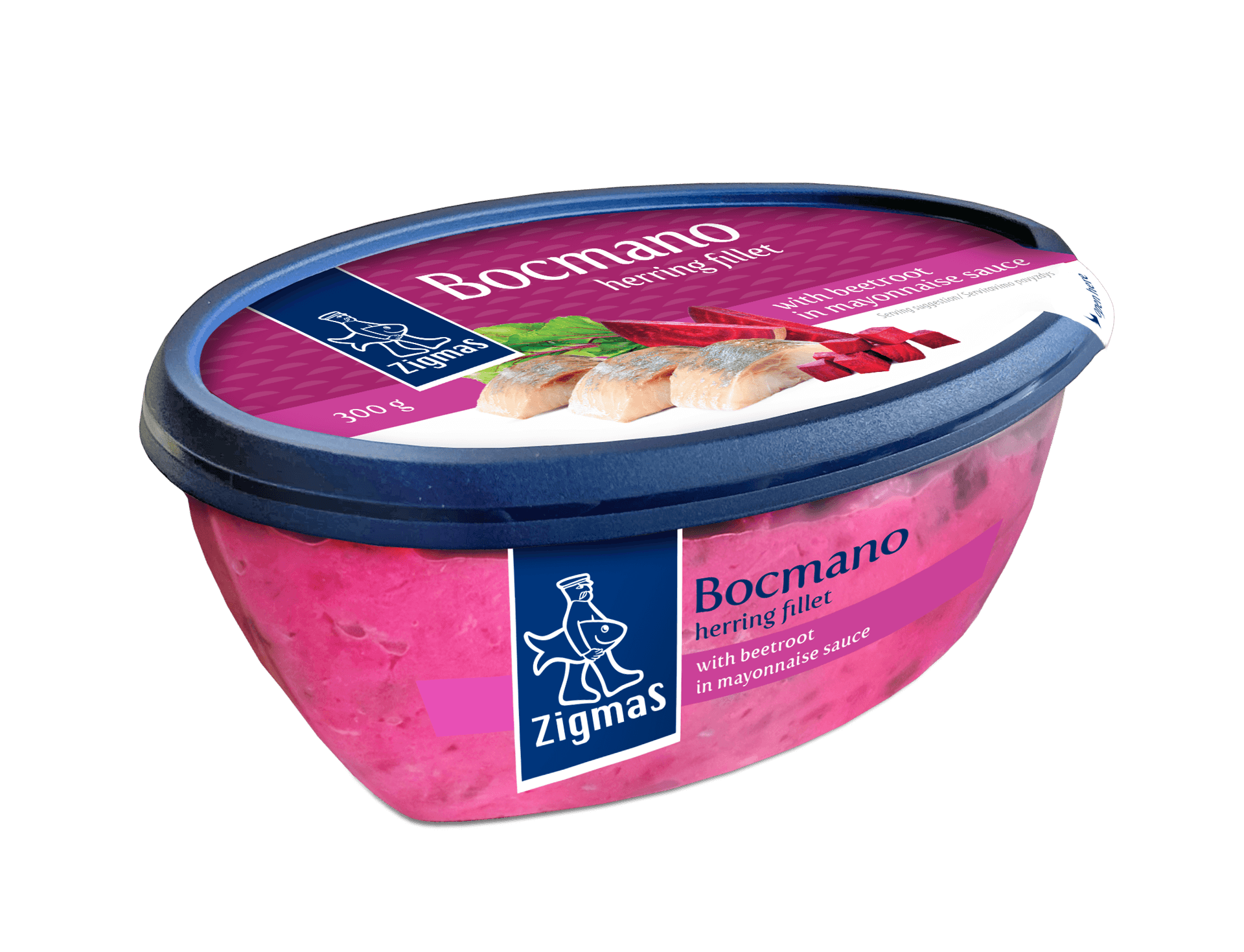 BOCMANO silkių filė su burokėliais majonezo padaže